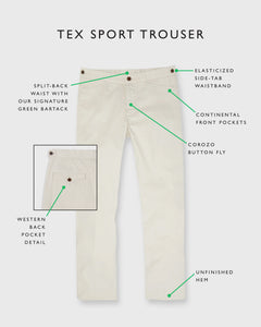Tex Sport Trouser in Navy Seersucker