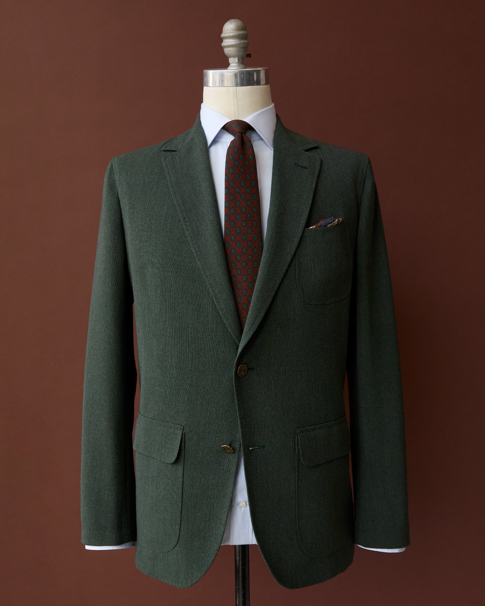 Ghost Blazer in Lovat Wool Quattro Hopsack