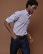 Load image into Gallery viewer, Spread Collar Sport Shirt in Lavender Corduroy
