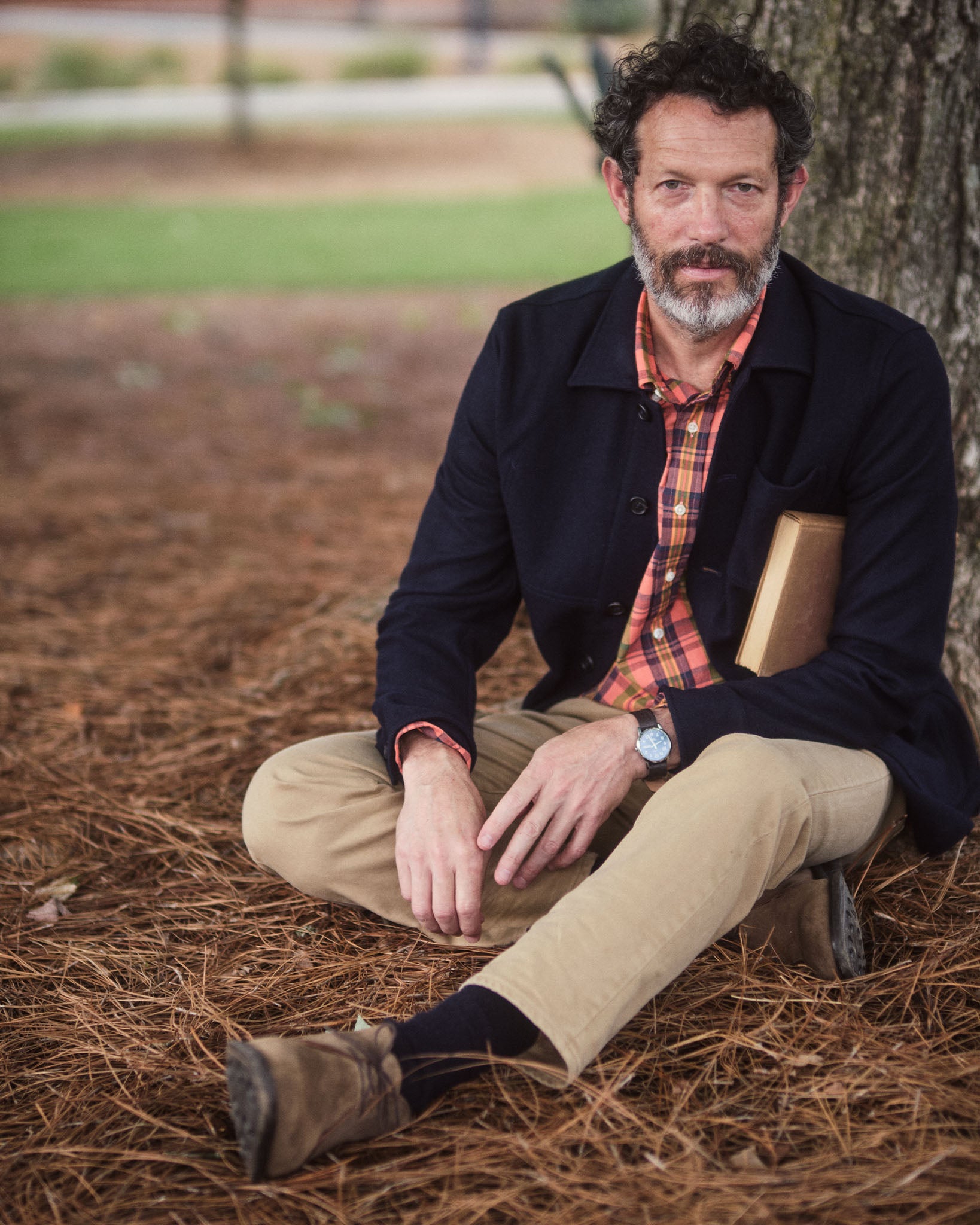 Chore Jacket in Navy Wool Melton