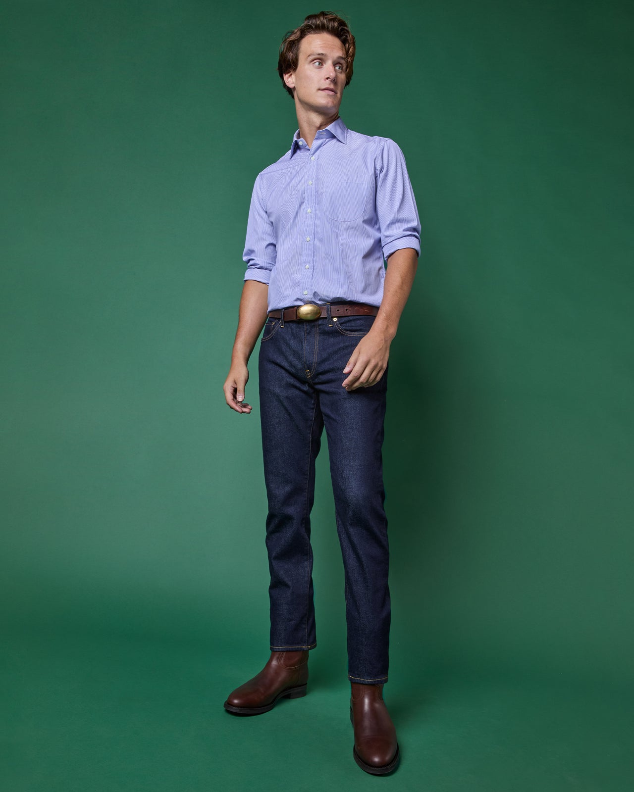 Clift Straight Leg Jean in Non-Selvedge Rinse Stretch Denim