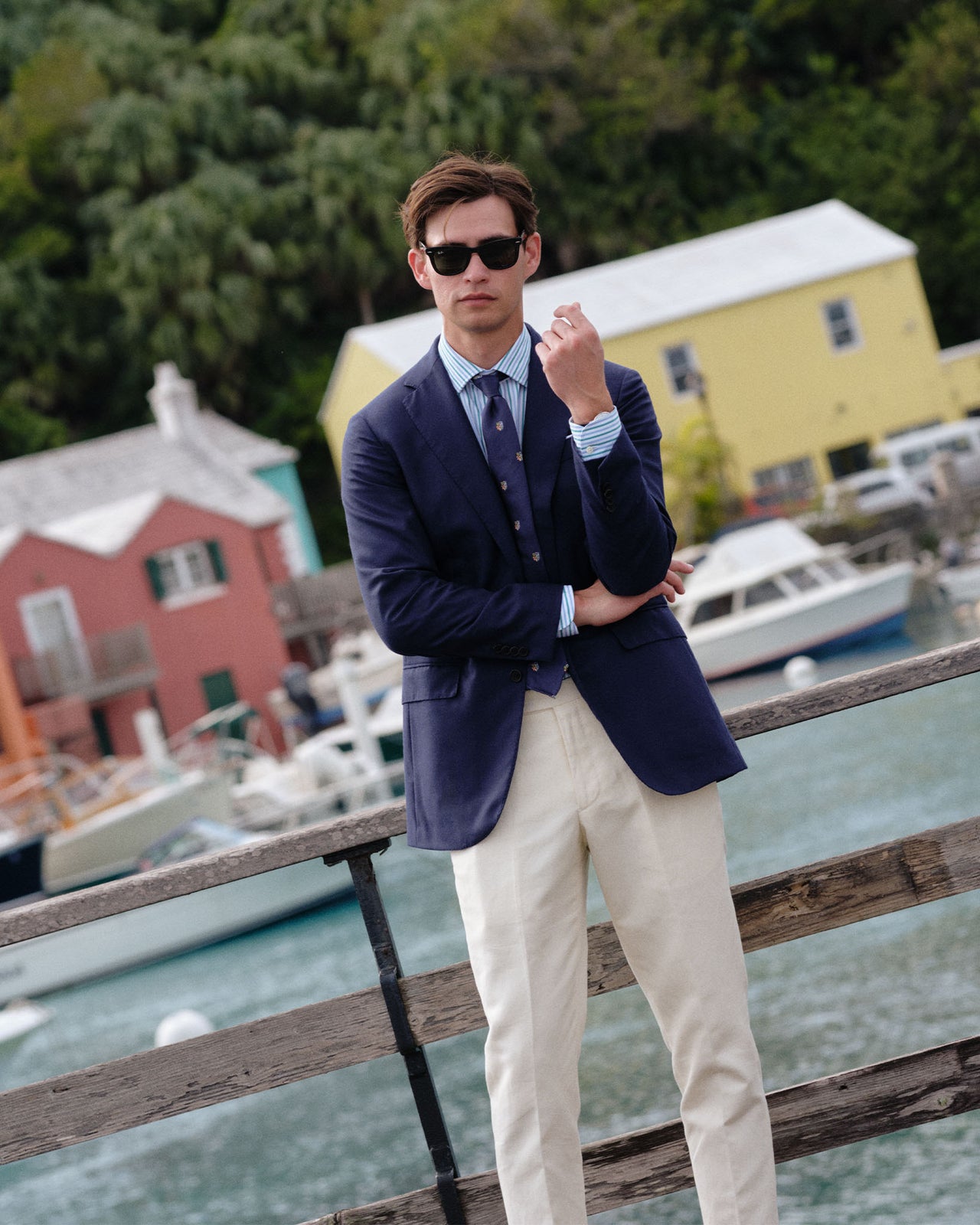 Kincaid No. 4 Jacket in Blue Cashmere Plainweave