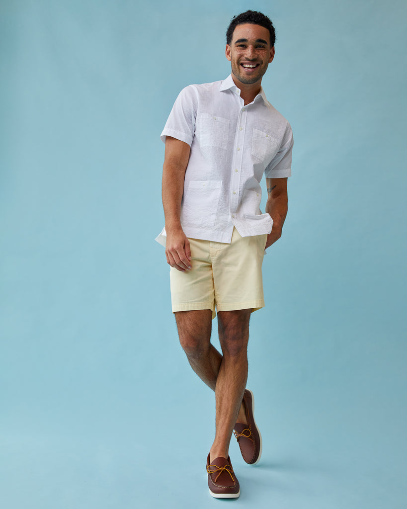 Marquez Shirt in White Seersucker | Shop Sid Mashburn