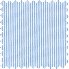 Made-to-Order Tomboy Popover Shirt in Light Blue Fine Bengal Stripe Poplin