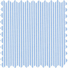 Made-to-Order Boyfriend Shirt in Light Blue Fine Bengal Stripe Poplin