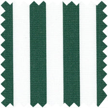Made-to-Order Designer Tunic in Green Awning Stripe Poplin