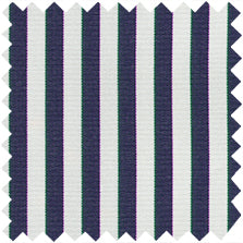 Made-to-Order Mandarin Tunic in Navy Bengal Stripe Poplin