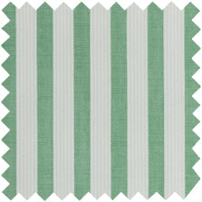 Made-to-Order Tomboy Popover Shirt in Green/White Corded Stripe