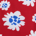 Load image into Gallery viewer, Made-to-Order Fabric in Red/Blue Floral Printed Poplin
