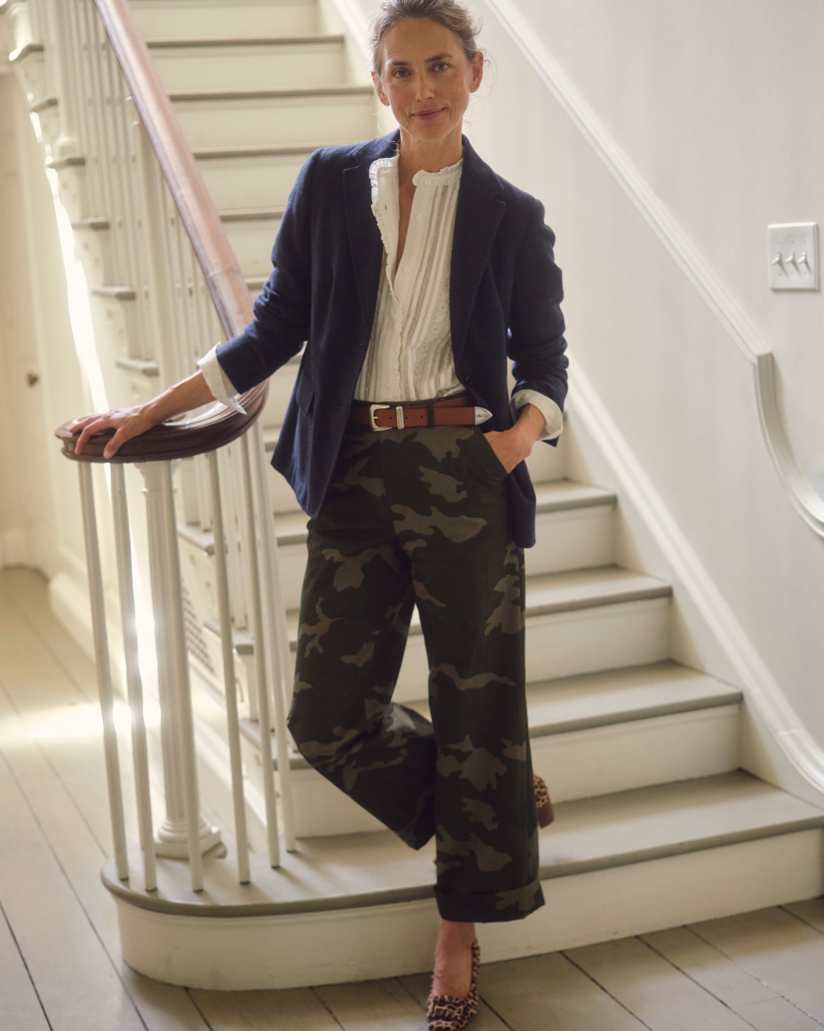 Palmer Jacket in Navy Cashmere Herringbone Tweed