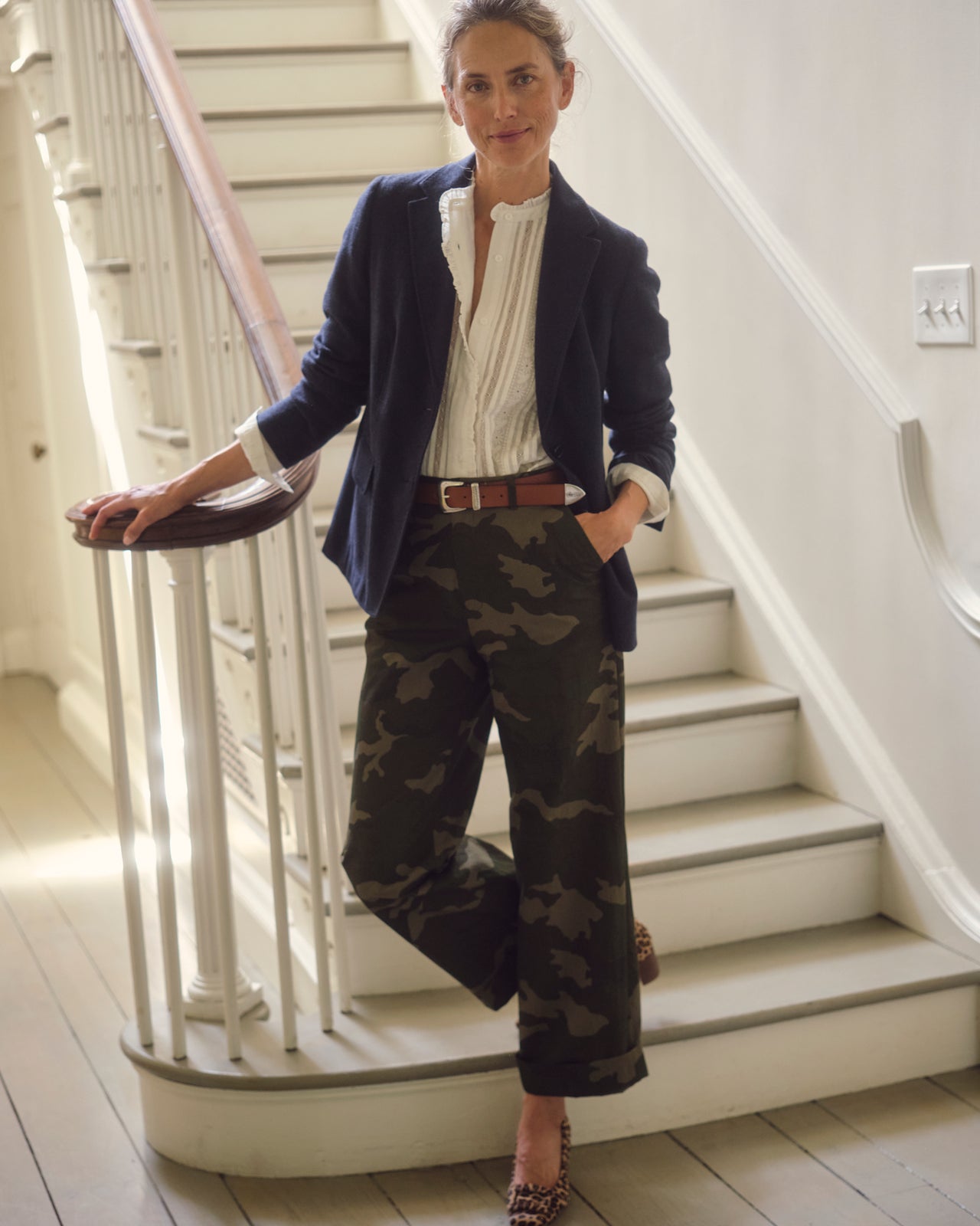 Palmer Jacket in Navy Cashmere Herringbone Tweed