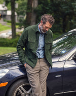 Load image into Gallery viewer, No. 4 Side-Tab Dress Trouser in Oat/Slate/Olive Check Flannel
