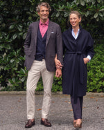 Load image into Gallery viewer, Virgil No. 3 Jacket in Chocolate/Navy Houndstooth Hopsack
