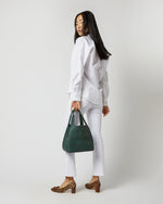 Load image into Gallery viewer, Small Mercato Handwoven Tote in Moss Leather

