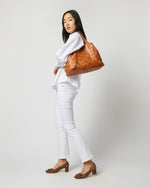 Load image into Gallery viewer, Veg-Tanned Handwoven Tote in Raw Tobacco Leather

