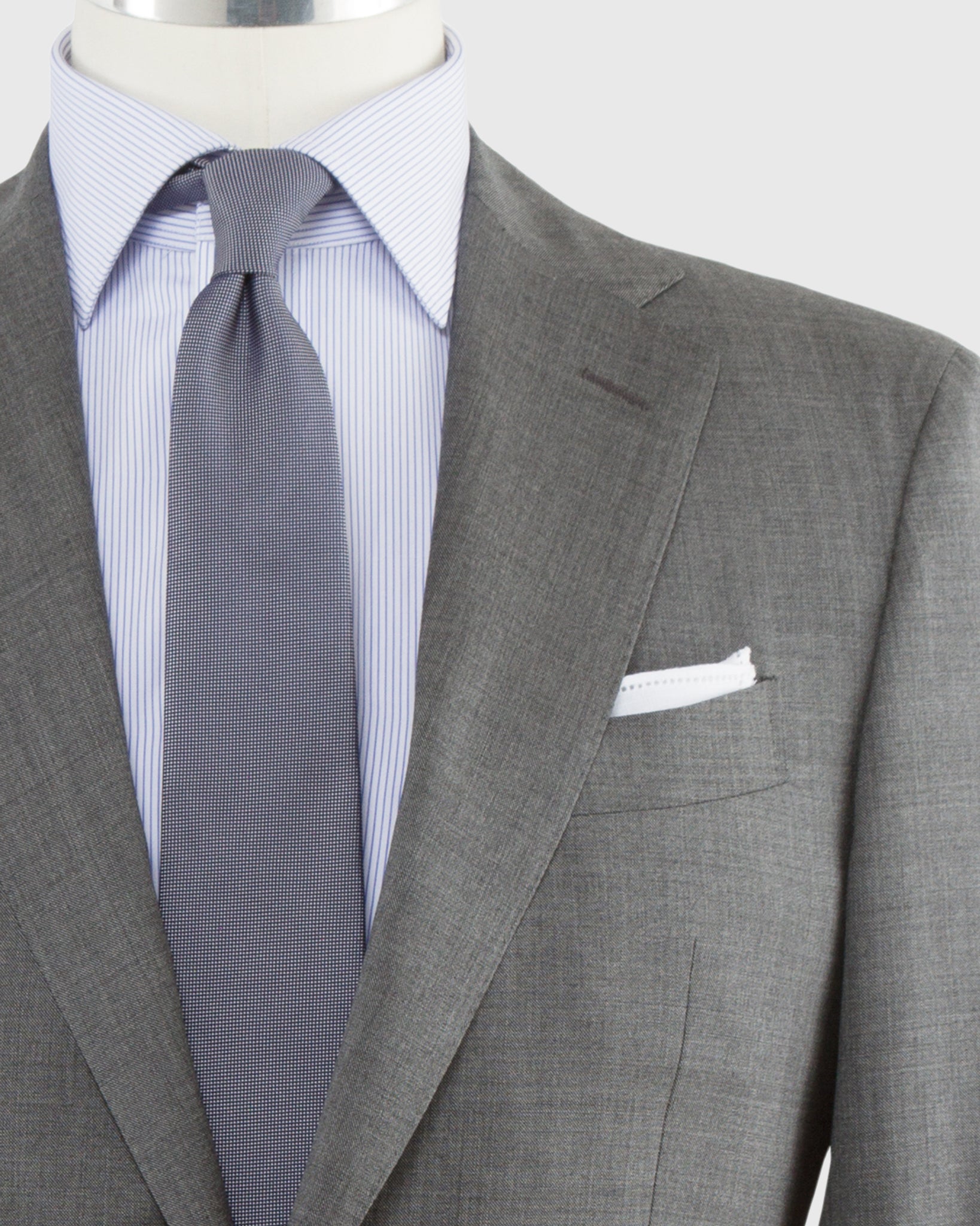 Kincaid No. 3 Suit in Oxford Grey Sharkskin - Ita 54R by Sid Mashburn