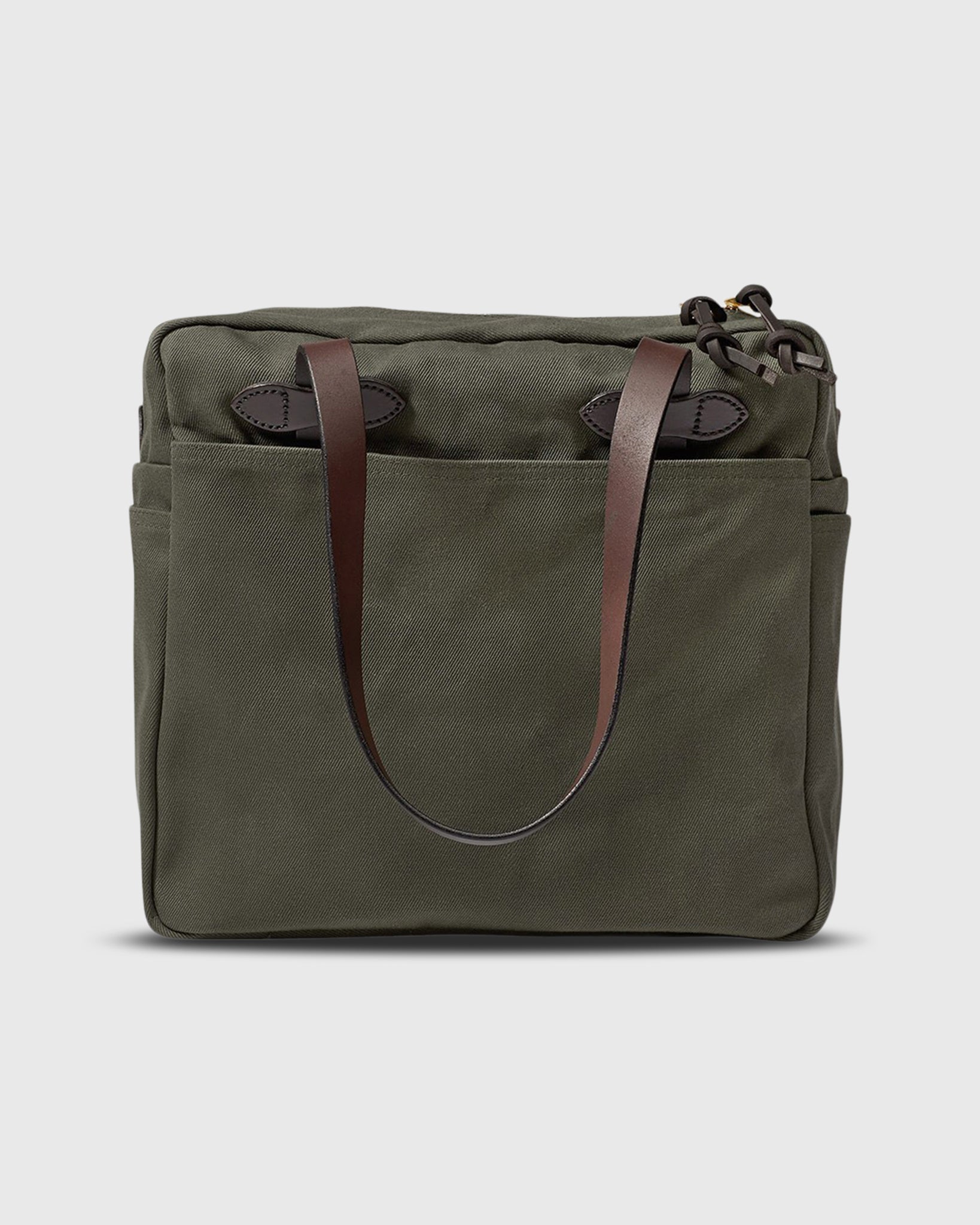 Zip-Top Tote Bag in Otter Green