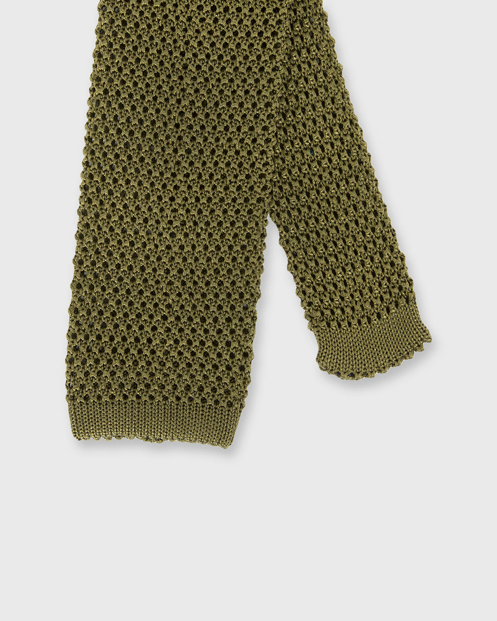 Silk Knit Tie Olive