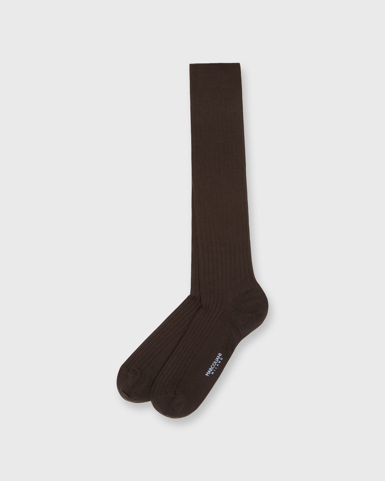 Over-The-Calf Dress Socks in Chocolate Extra Fine Merino by Marcoliani Over-The-Calf Dress Socks in Chocolate Extra Fine Merino by Marcoliani