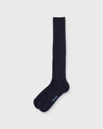 Load image into Gallery viewer, Over-The-Calf Dress Socks in Navy Extra Fine Merino
