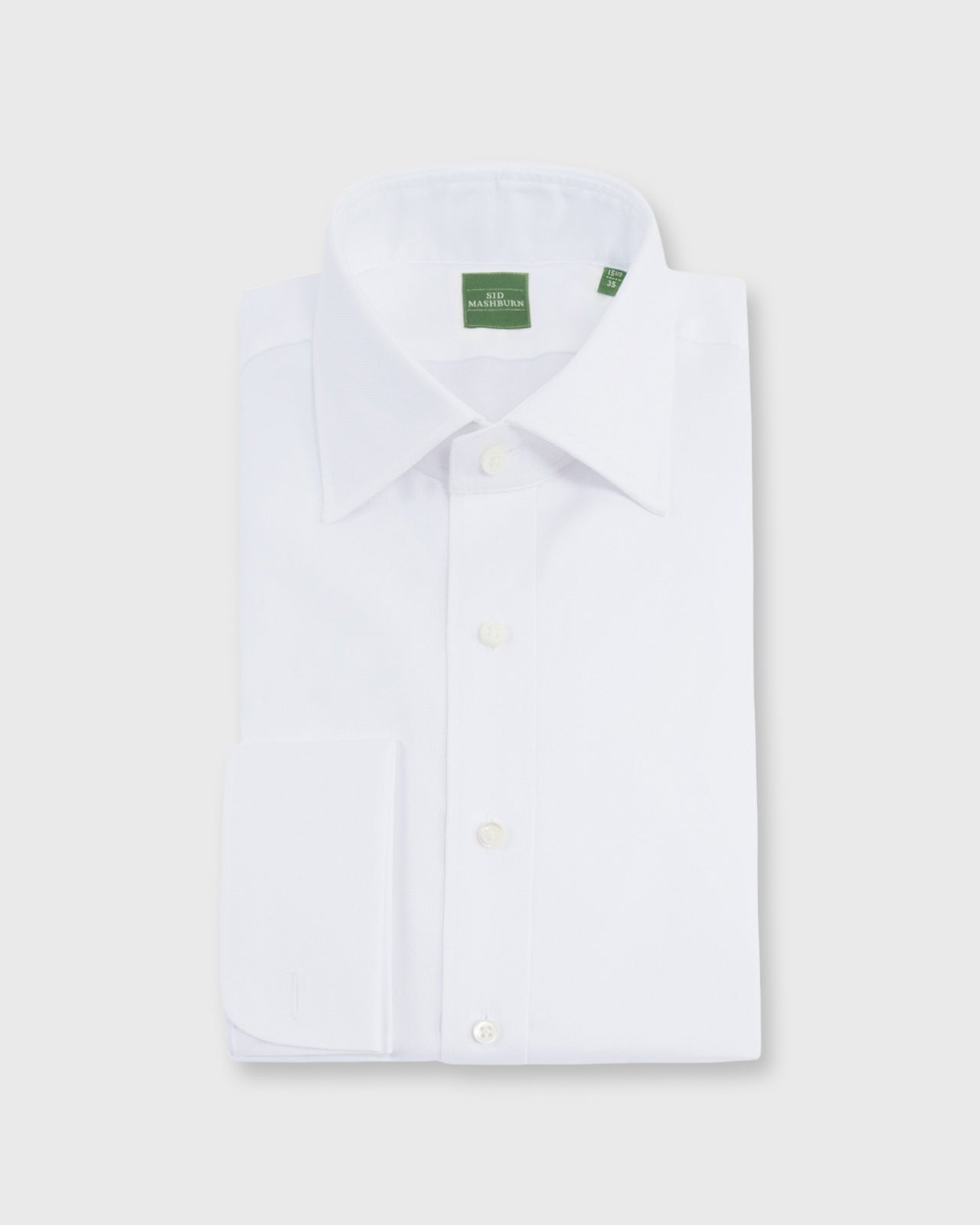 French-Cuff Spread Collar Dress Shirt in White Roxford - 16.5 / 34 by Sid Mashburn French-Cuff Spread Collar Dress Shirt in White Roxford - 16.5 / 34 by Sid Mashburn