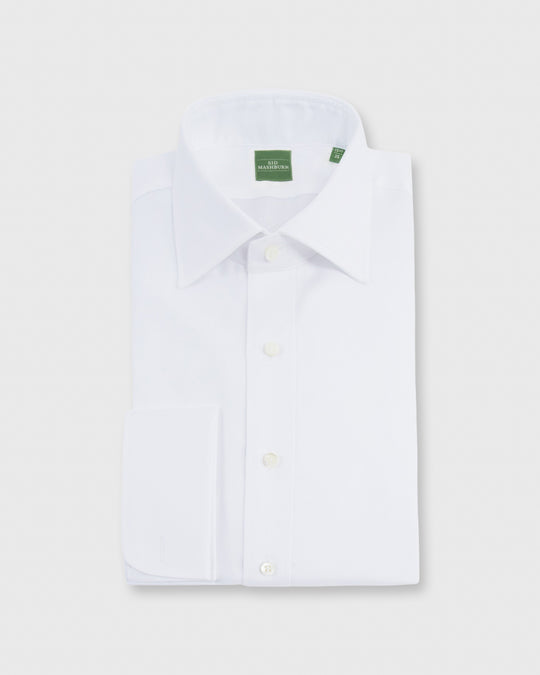 French-Cuff Spread Collar Dress Shirt White Roxford