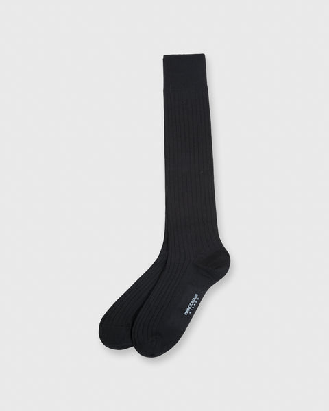 Trouser Dress Socks in Navy Extra Fine Merino by Marcoliani