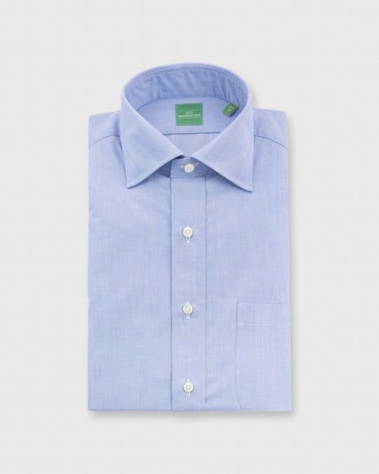 Spread Collar Dress Shirt Blue End-on-End