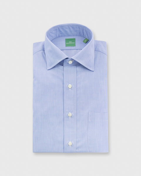 Spread Collar Dress Shirt in Blue End-on-End | Shop Sid Mashburn