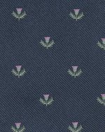 Load image into Gallery viewer, Silk Faille Club Tie Navy/Lavender/Green Laurel
