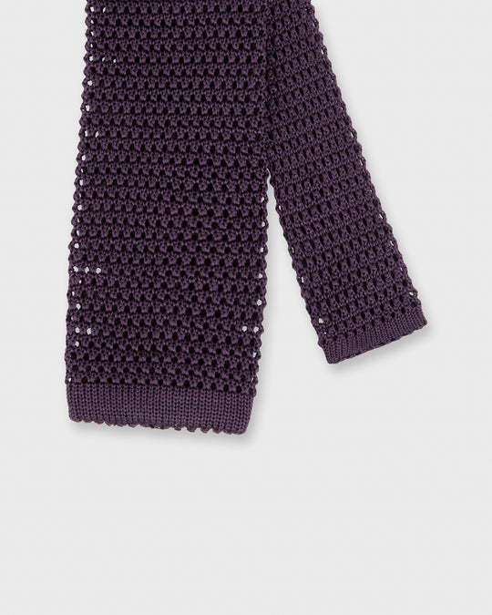 Silk Knit Tie Plum