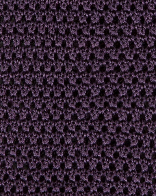 Silk Knit Tie Plum