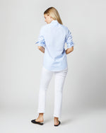 Load image into Gallery viewer, Tomboy Popover Shirt in Sky Blue Gingham Poplin
