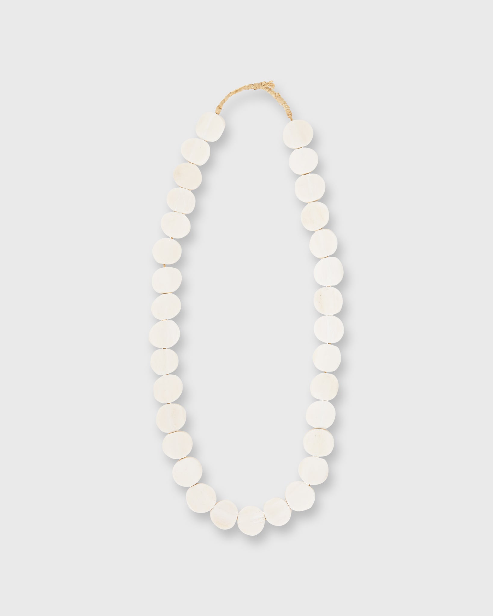 Flat Disk Cowbone Beads Ivory