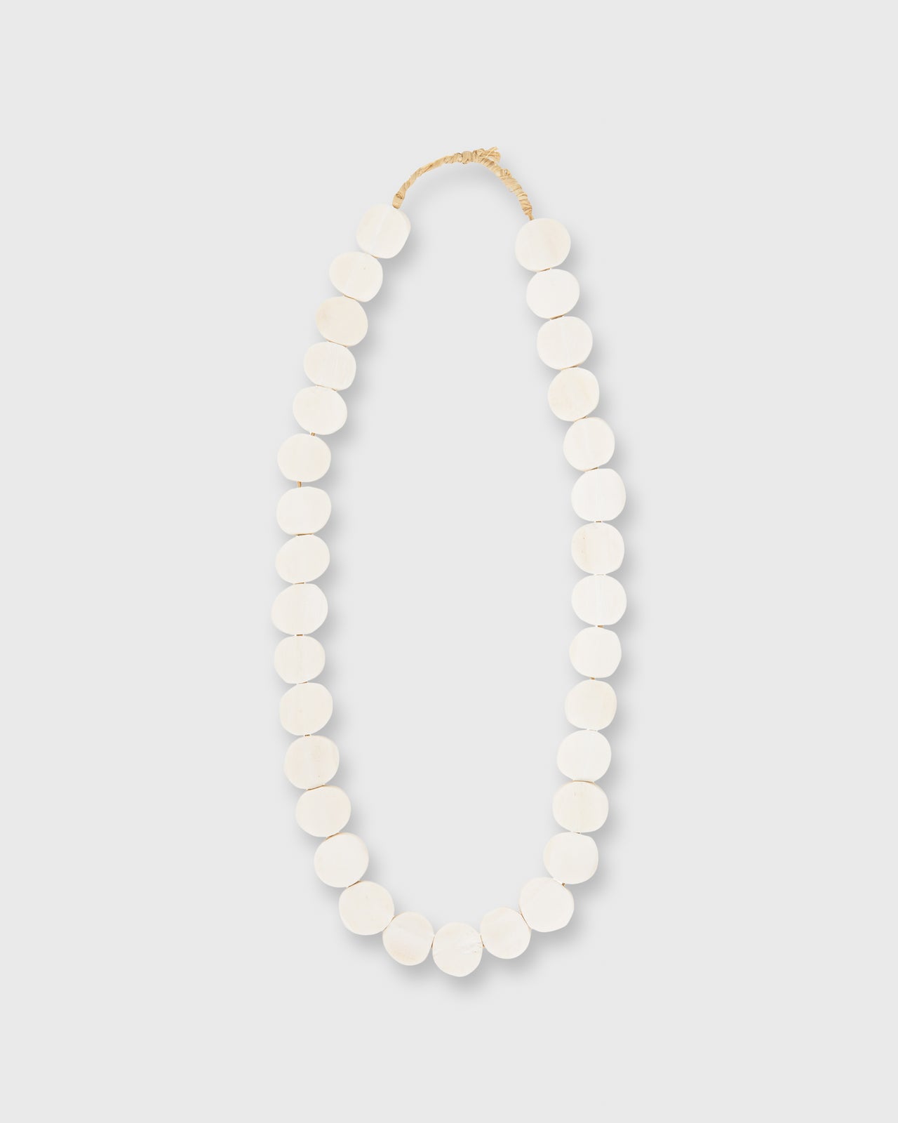 Flat Disk Cowbone Beads Ivory