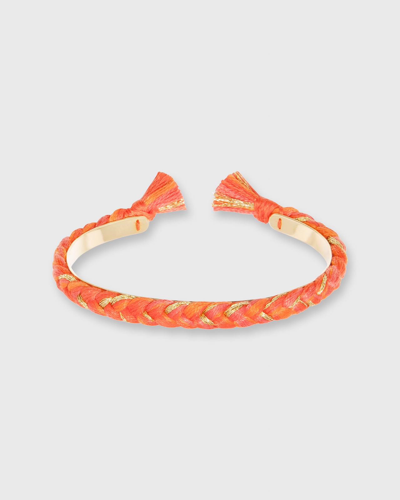 Copacabana Thin Braided Bangle Geranium Orange