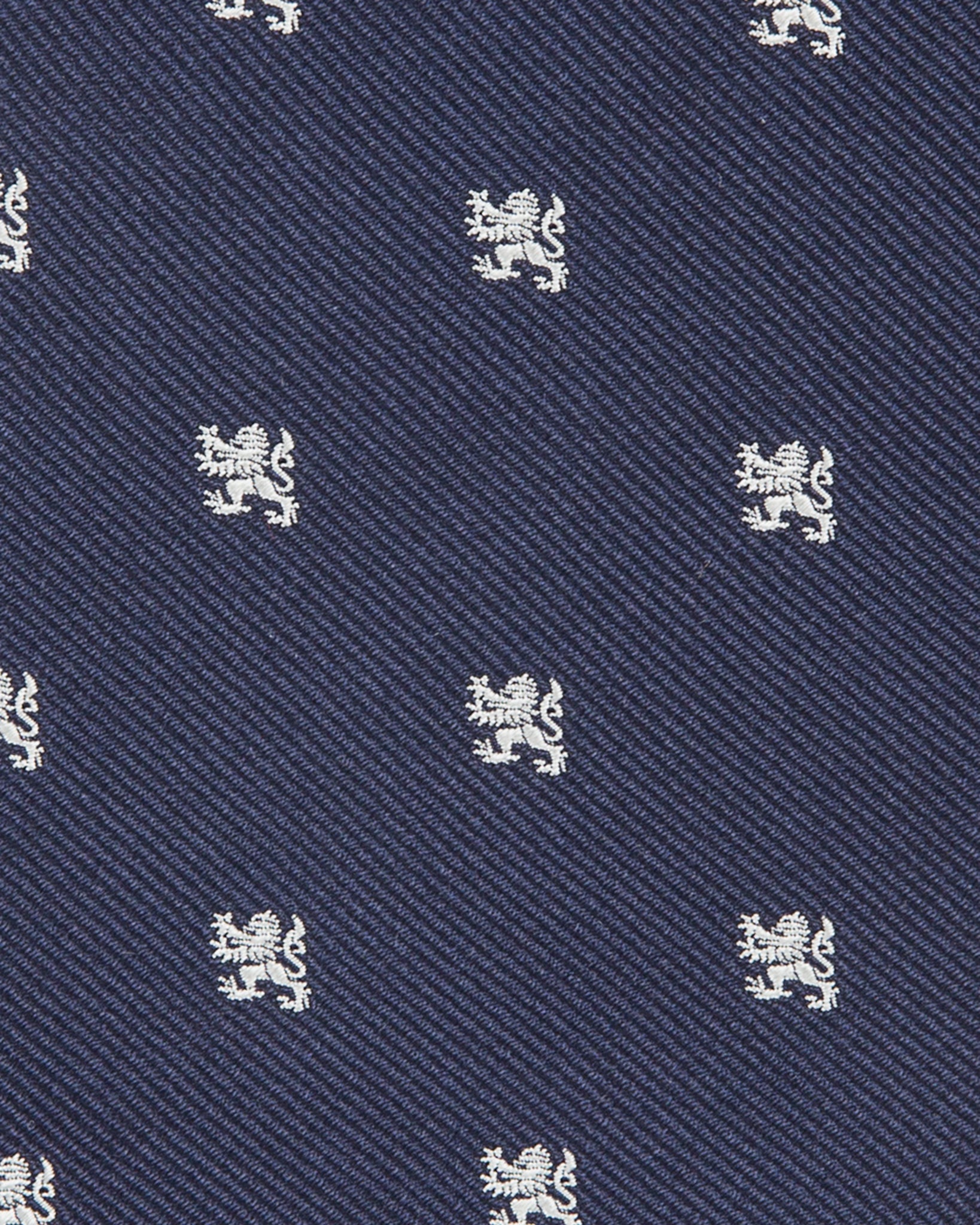 Silk Faille Club Tie Navy/White Griffin