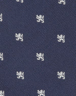 Load image into Gallery viewer, Silk Faille Club Tie Navy/White Griffin
