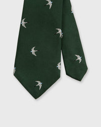Silk Club Tie Hunter/White/Sky Swallow