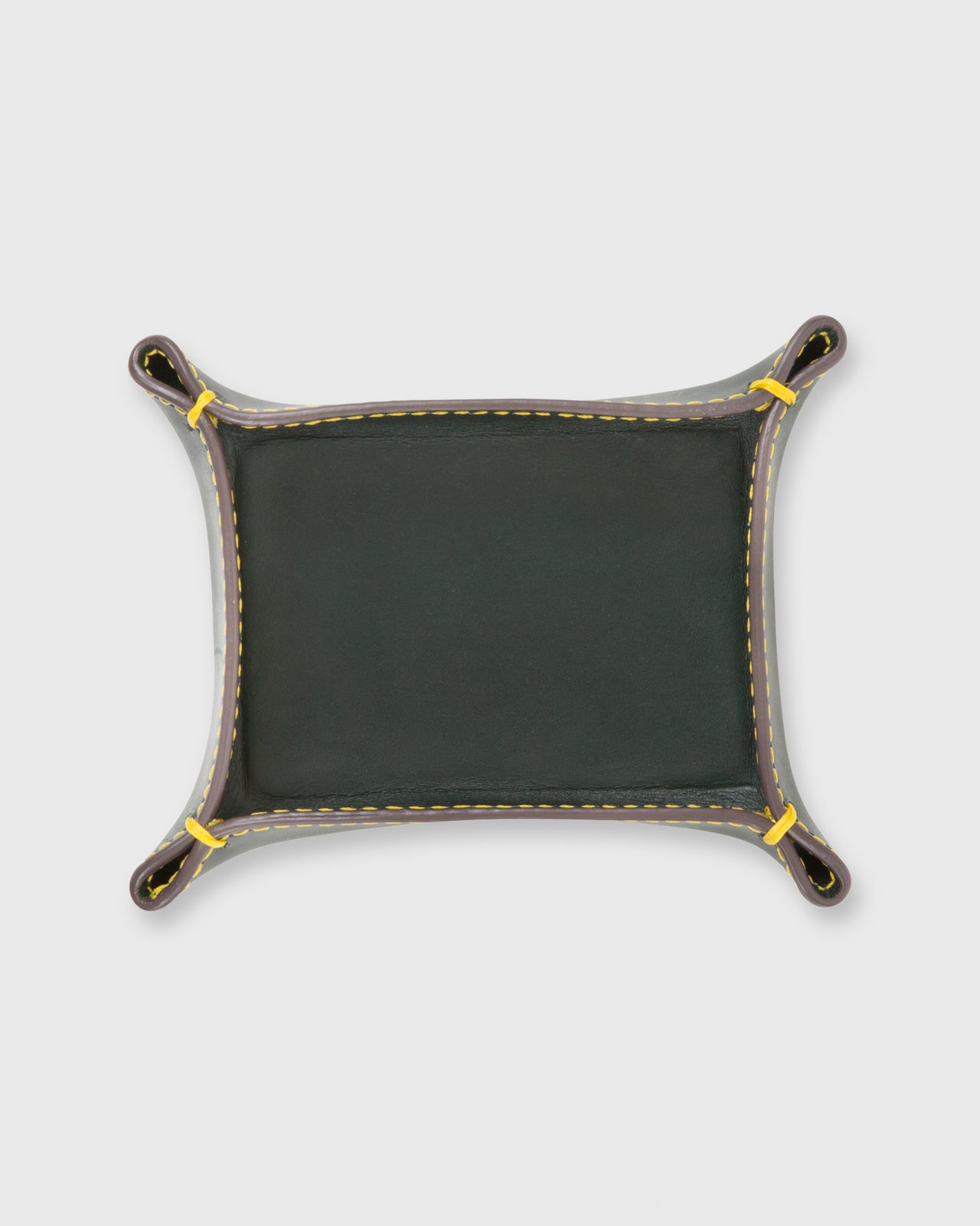 Small Tray Bottle Green Leather