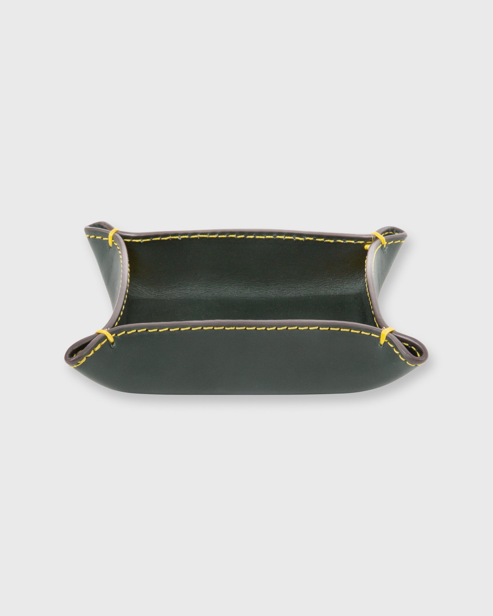 Small Tray Bottle Green Leather