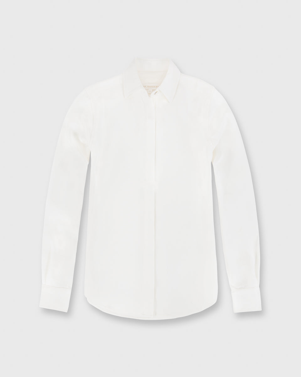 Icon Blouse in Ivory Silk Crepe de Chine | Shop Ann Mashburn