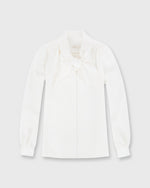 Load image into Gallery viewer, Tie-Neck Blouse Ivory Silk
