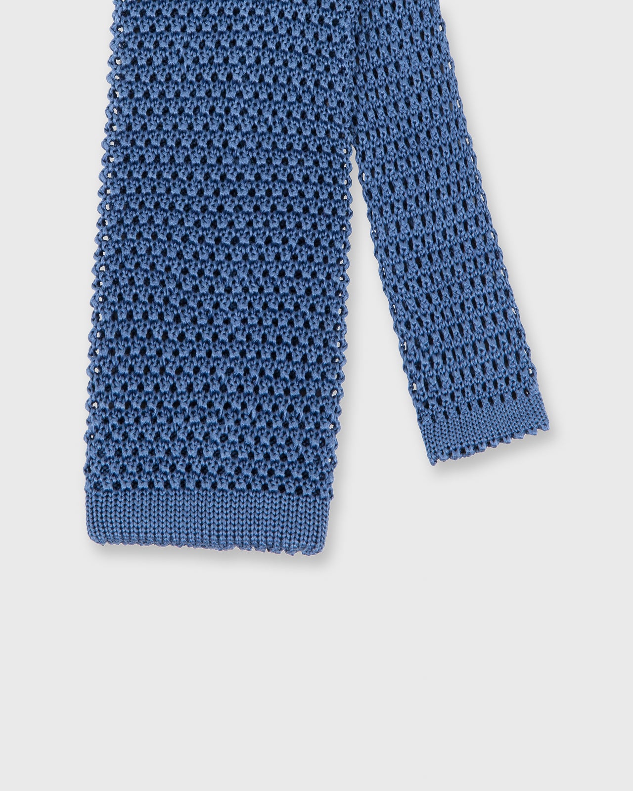 Silk Knit Tie Mid-Blue