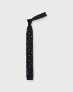 Load image into Gallery viewer, Silk Knit Tie Navy/White Dot
