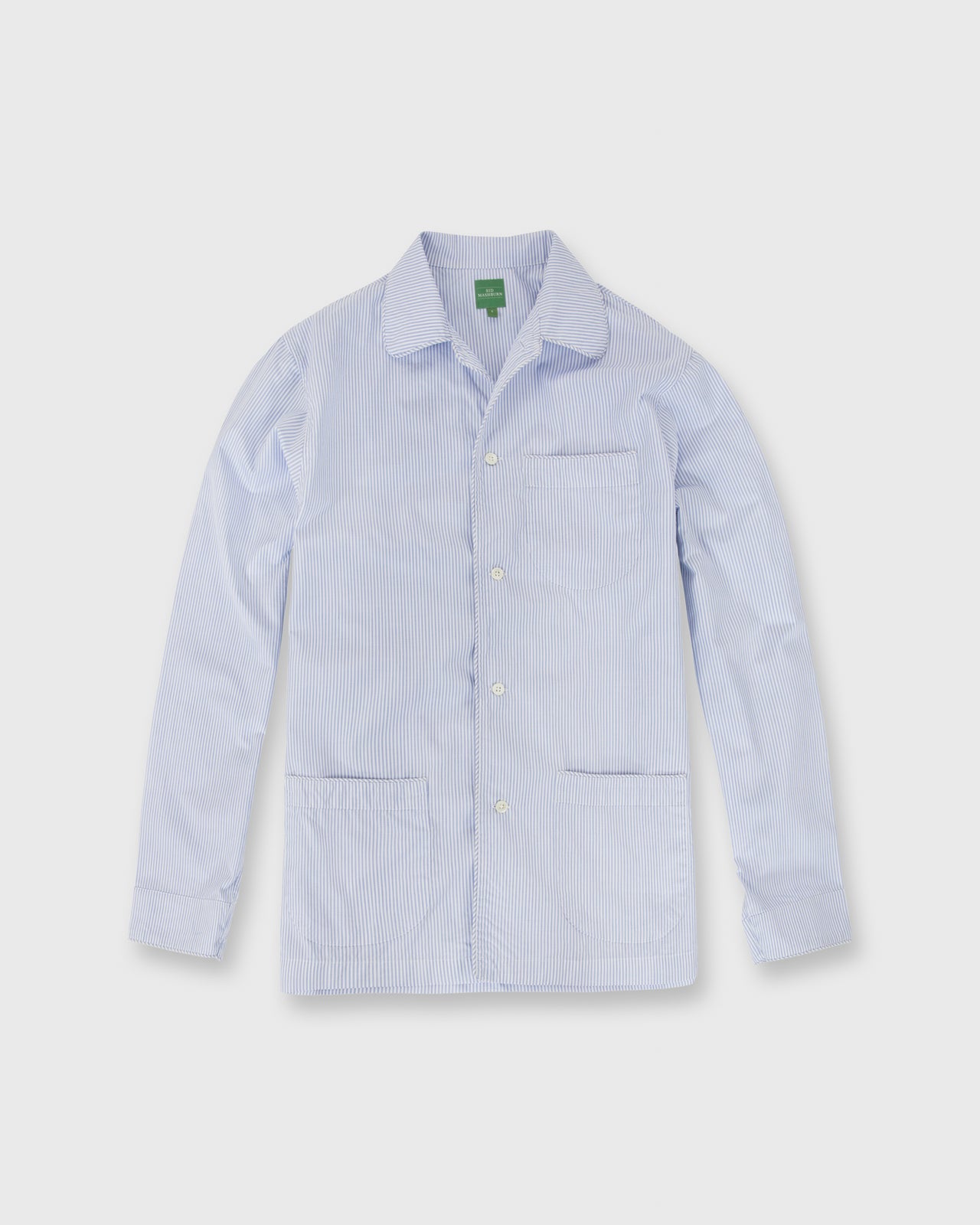 Pajama Set in Blue Stripe End-On-End | Shop Sid Mashburn