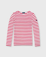 Load image into Gallery viewer, Modern Minquiers Tee Neige/Tulip Stripe
