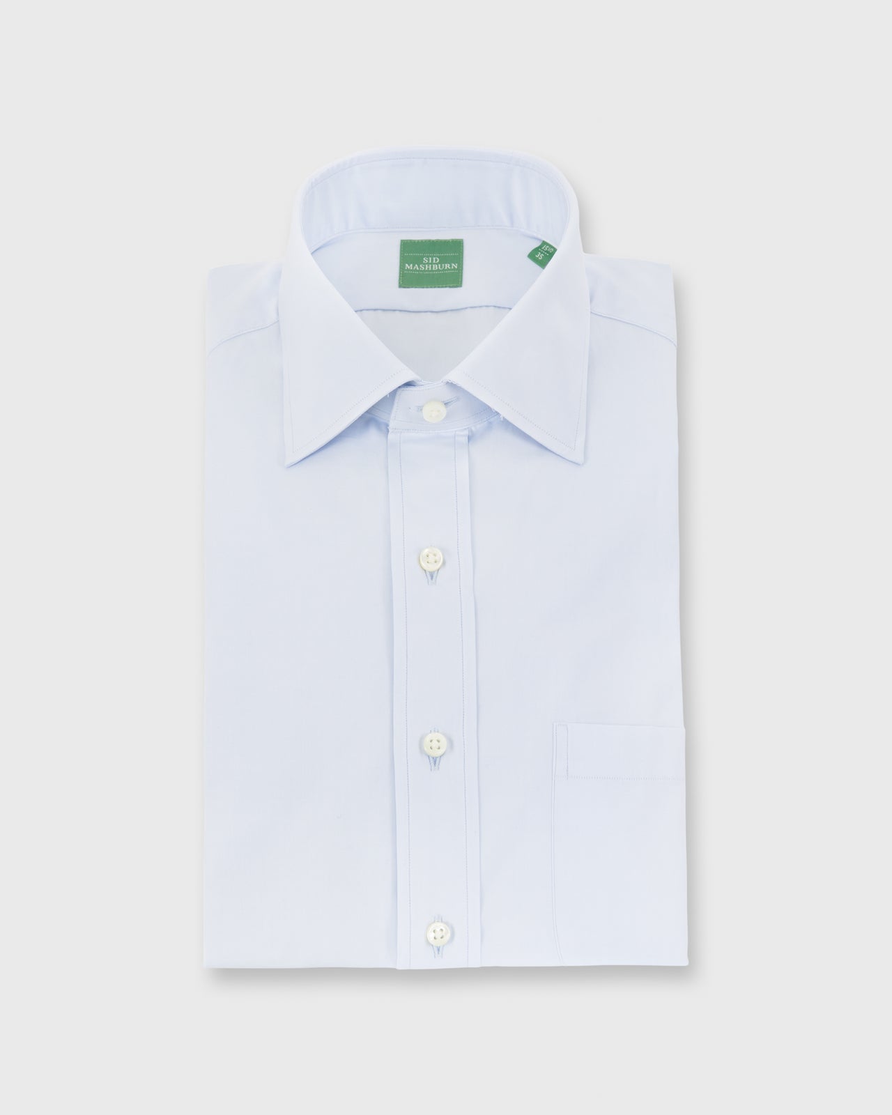 Spread Collar Dress Shirt Sky Poplin