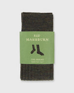 Load image into Gallery viewer, Over-The-Calf Dress Socks Heather Olive Fine Merino
