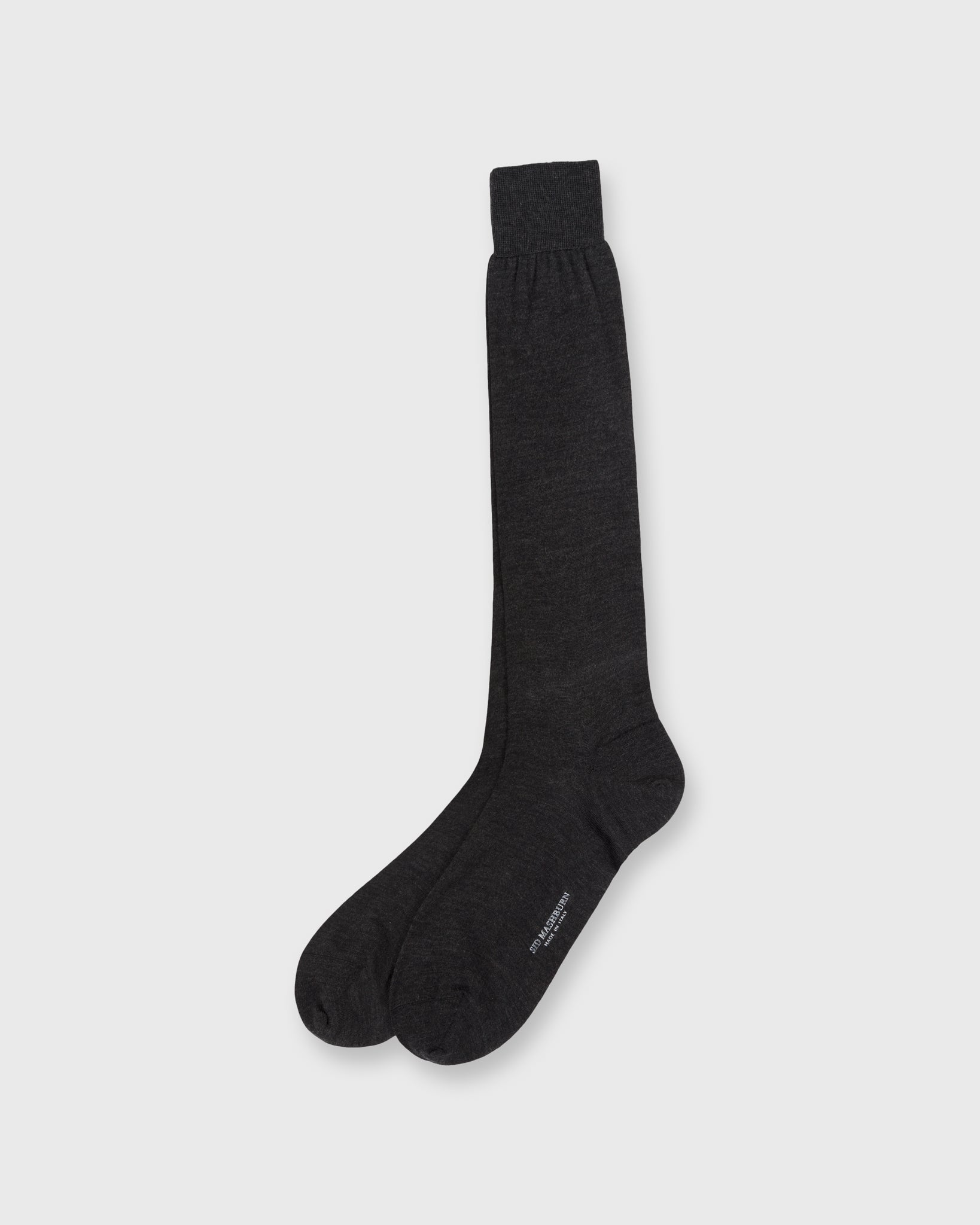Over-The-Calf Dress Socks Heather Charcoal Cashmere/Silk